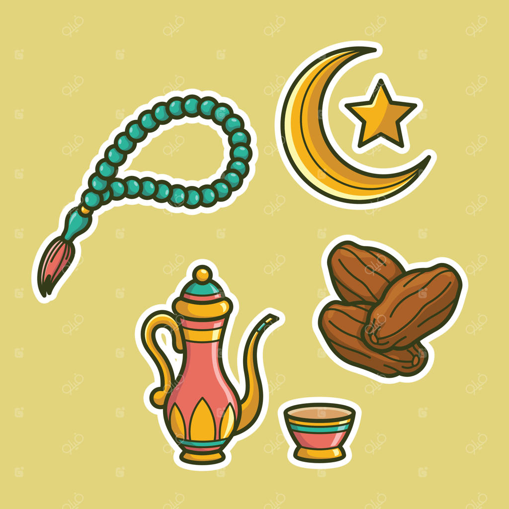 خرما و هلال ماه مبارک رمضان