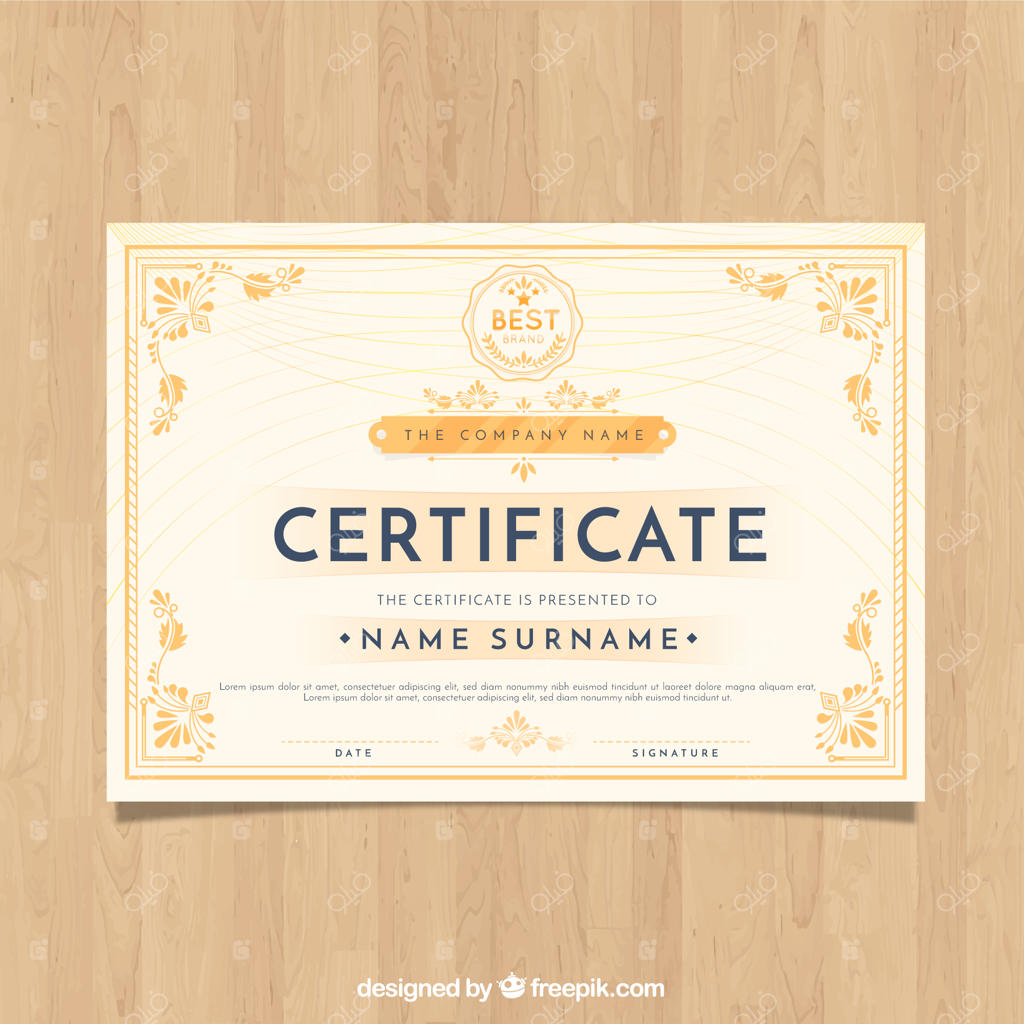 حاشیه تزئینی گواهینامه