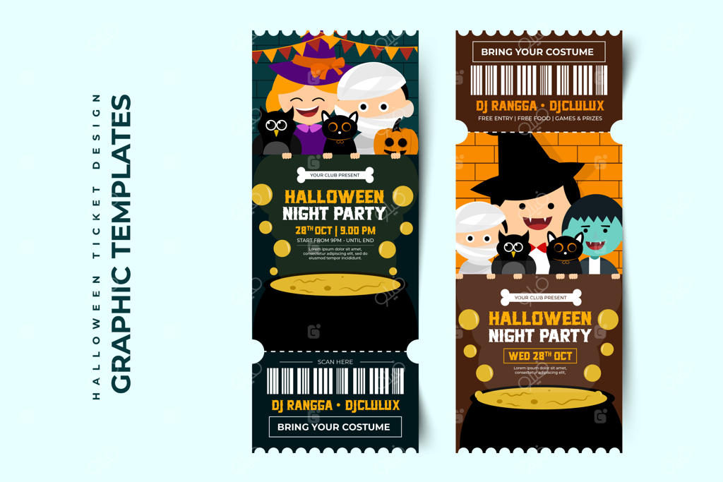 طرح گرافیکی هالووین - قالب ساده و شیک با قابلیت سفارشی‌سازی آسان