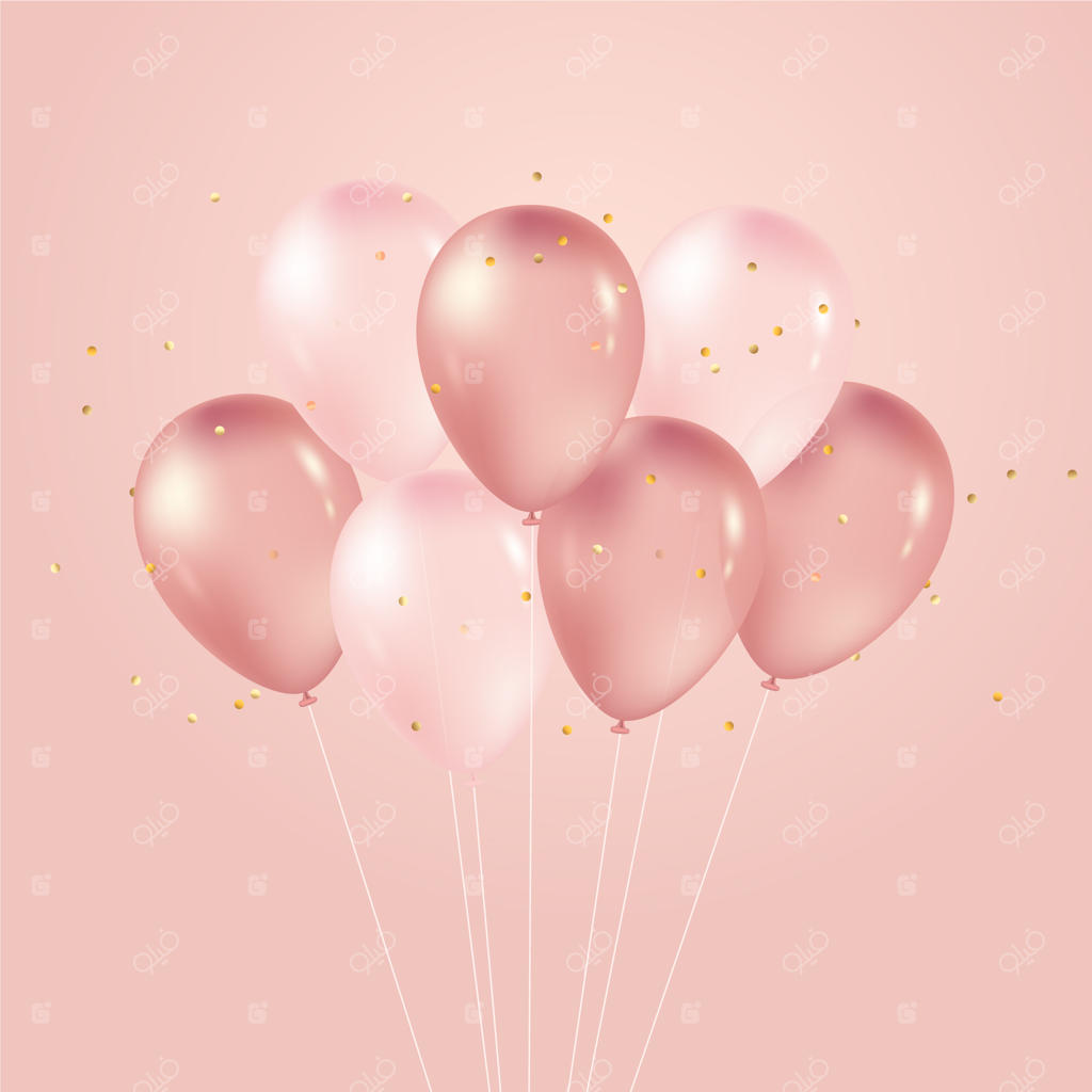 طرح واقعی بادکنک‌های صورتی