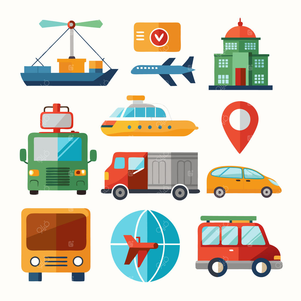 تصویرسازی کارتونی حمل و نقل