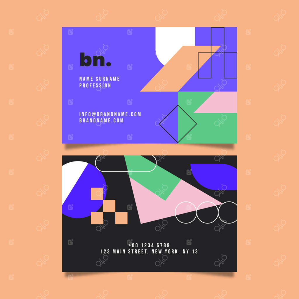 کارت ویزیت هندسی و ساده