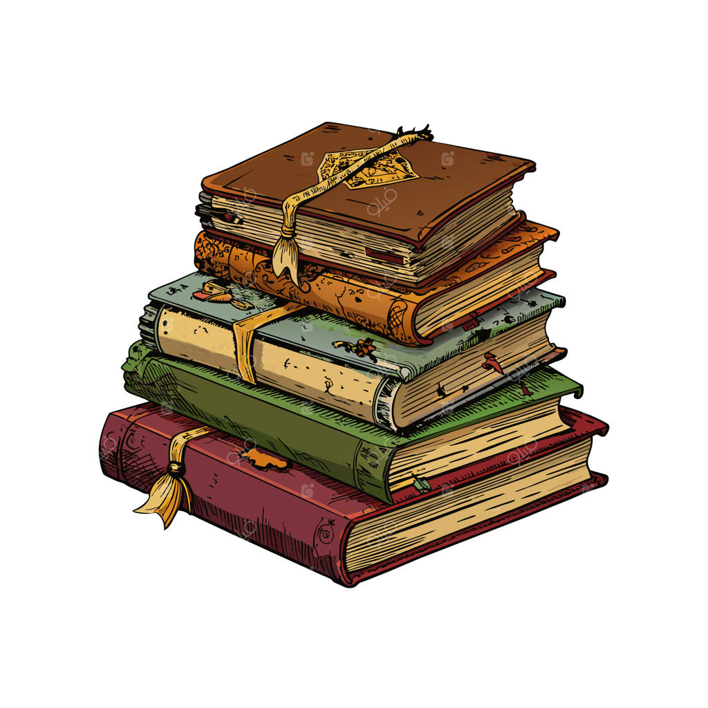 مفهوم تصویرسازی وکتور دسته کتاب‌ها
