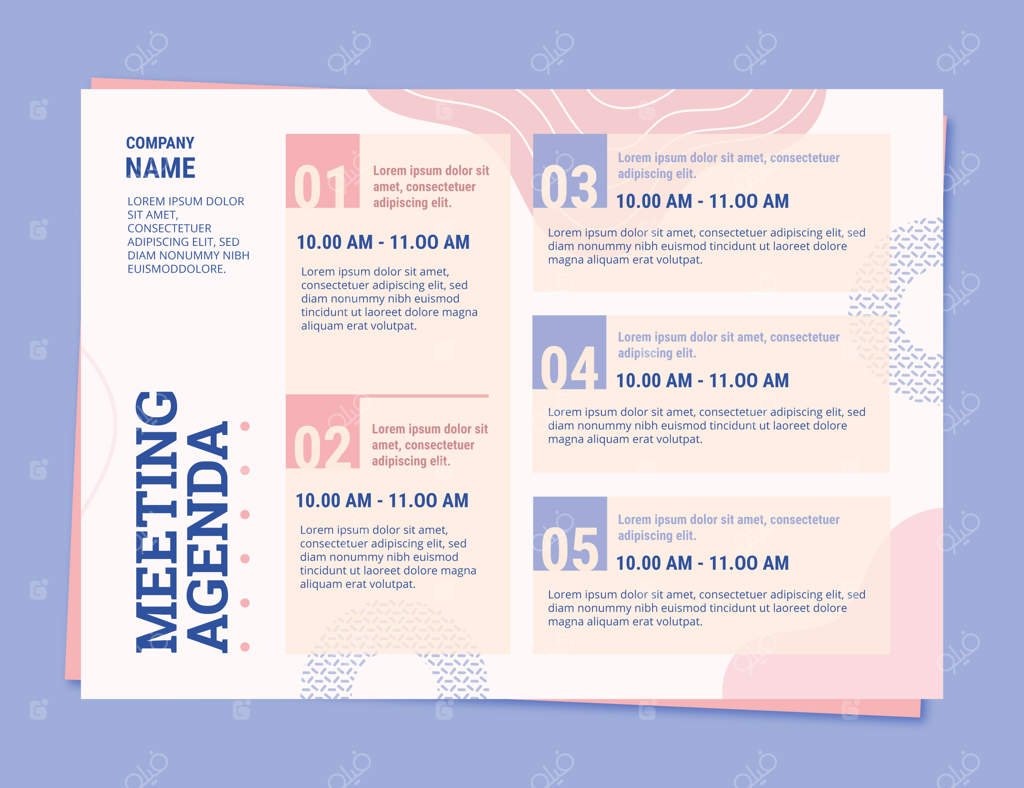 قالب دستور جلسه دست نویس