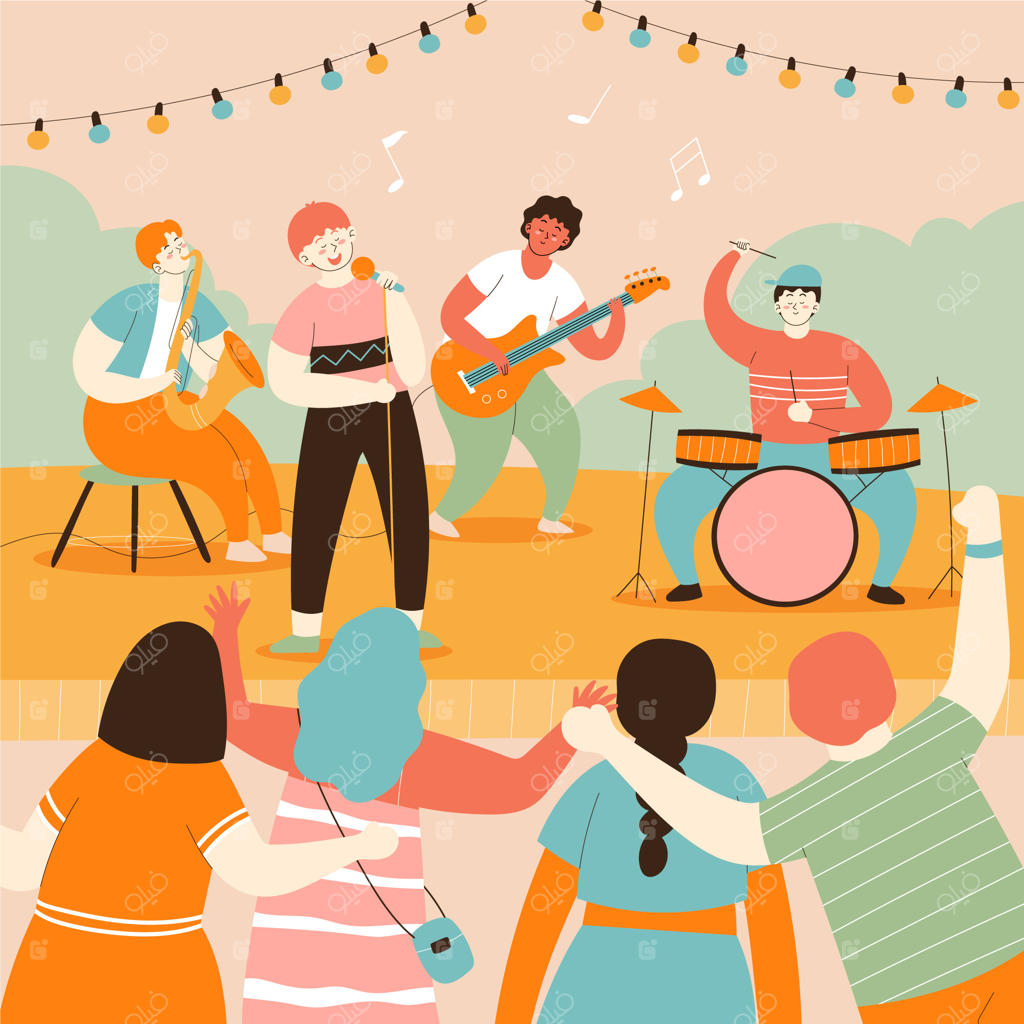 تصویر رنگارنگ برای جشن روز جهانی موسیقی