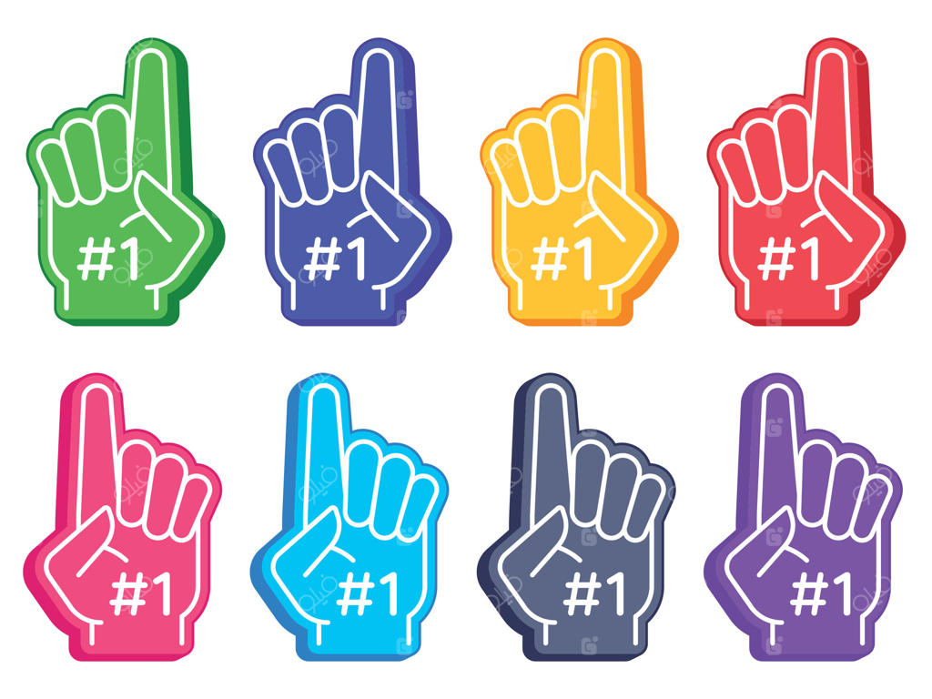 دستکش‌های فوم هواداری: دستکش ورزشی رنگارنگ با عدد یک، نماد افتخار هواداران ورزشگاهی و سوغاتی جذاب فوتبال آمریکایی