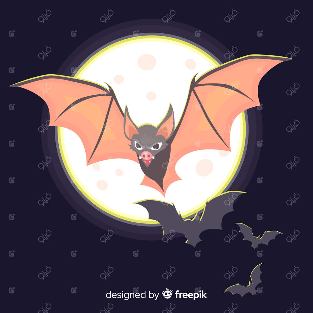 خفاش حیرت‌انگیز هالووین با طراحی ساده