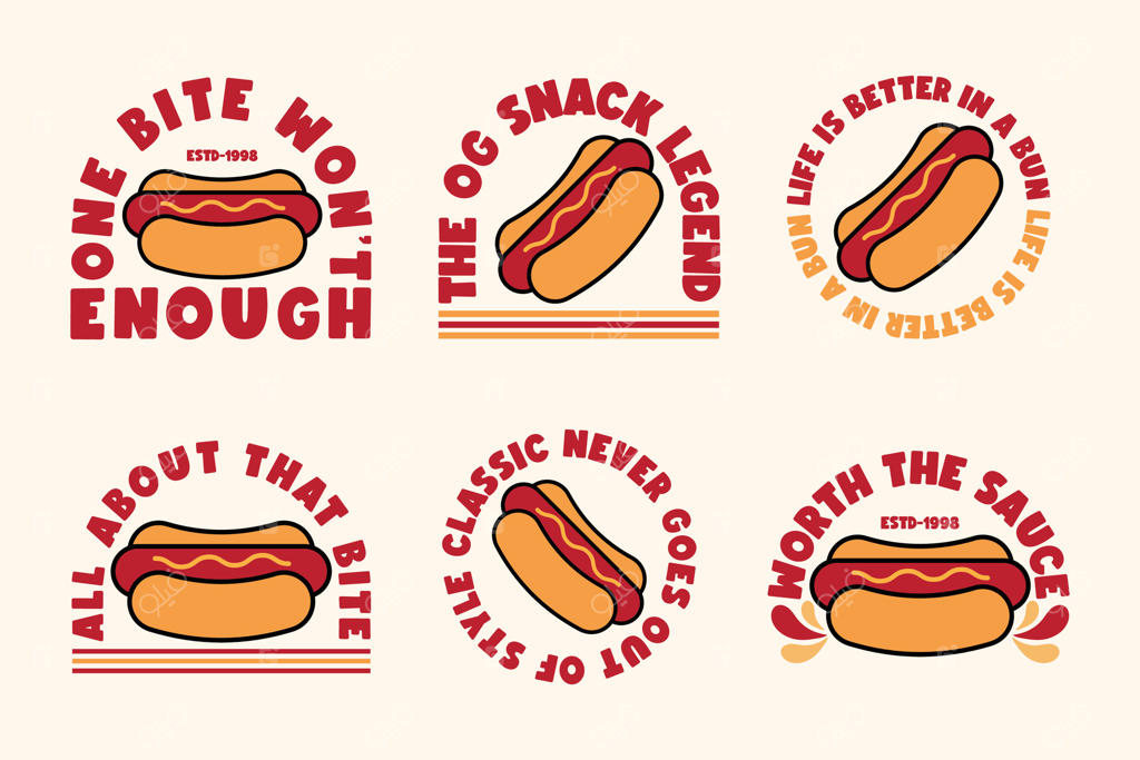 کشف جملات و نقل‌قول‌های بامزه در مورد هات‌داگ به همراه وکتور حرفه‌ای