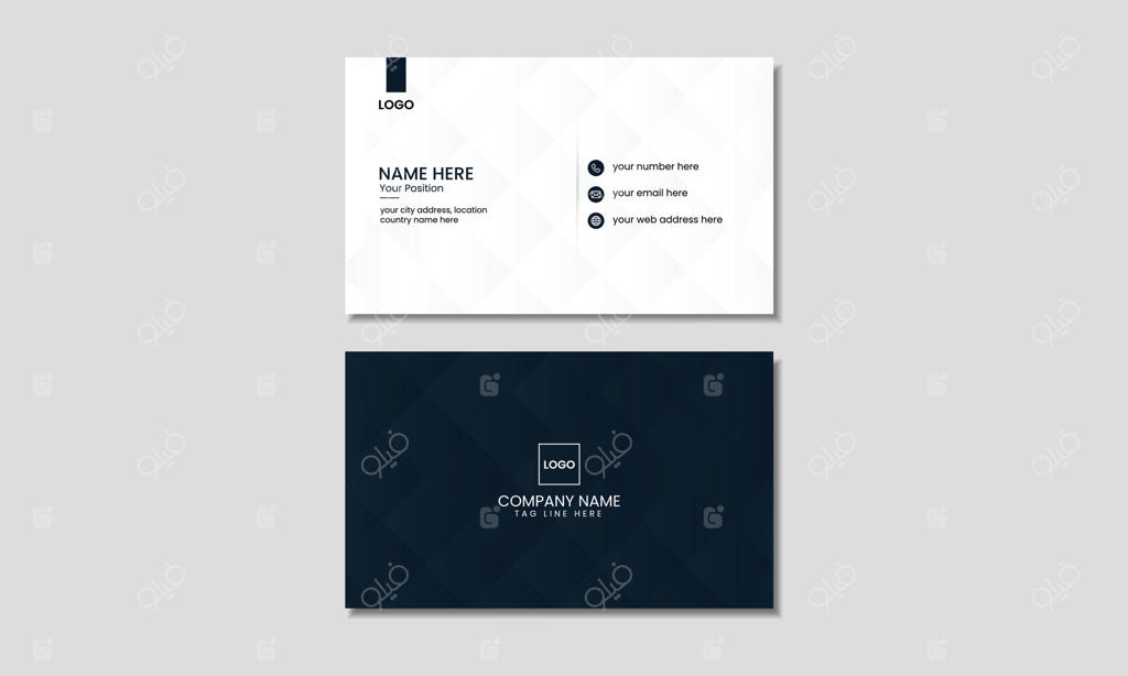 قالب طراحی کارت ویزیت مدرن و مینیمالیستی ساده