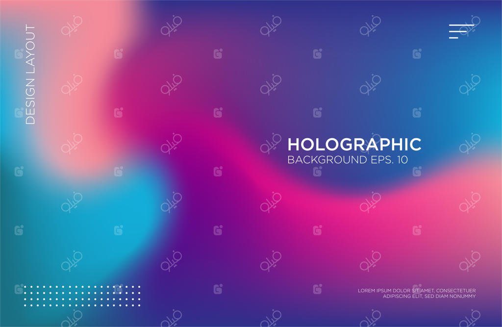 پس‌زمینه هولوگرافیک انتزاعی و تار