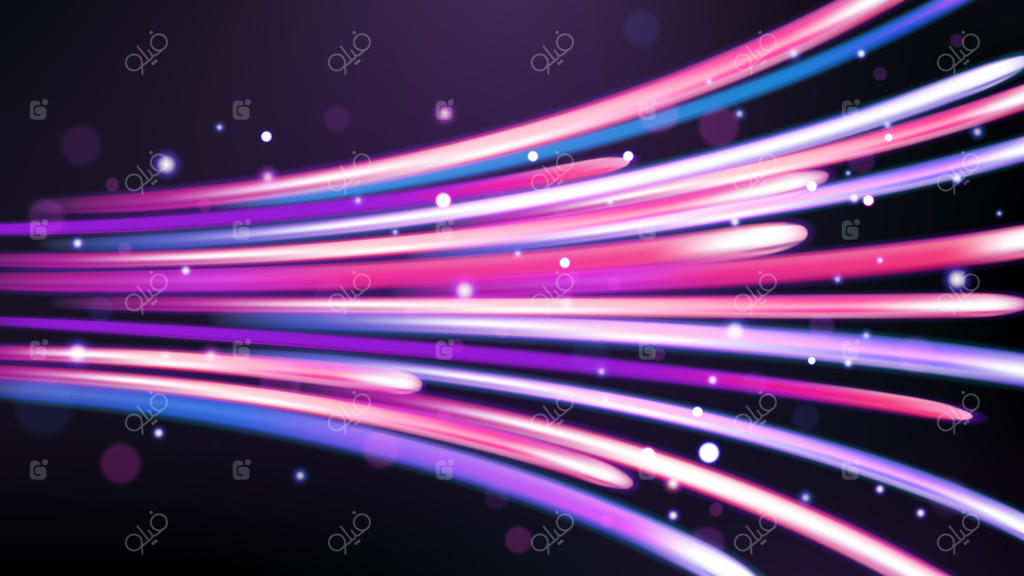 تأثیر محو حرکت و نورهای رنگارنگ با نوردهی طولانی - تصویرسازی وکتور