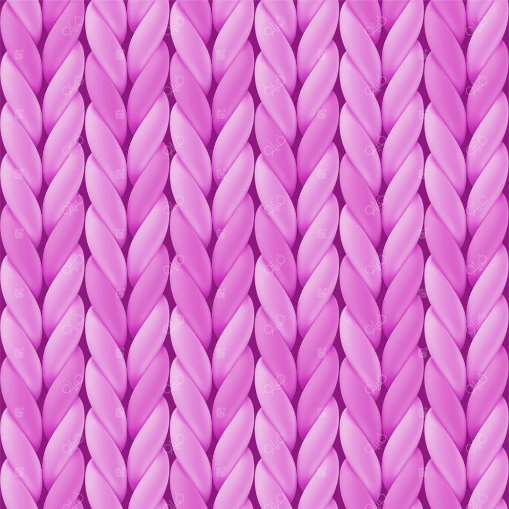 پترن بافتنی یکپارچه با پارچه پشمی صورتی. بافت واقع‌گرایانه نخ.