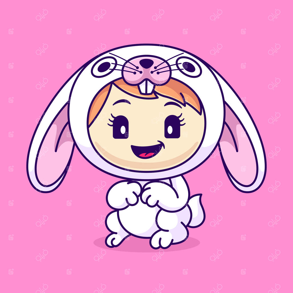 کودک بامزه در لباس خرگوشی