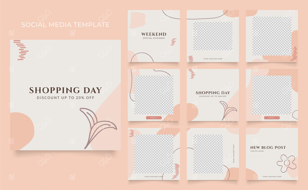 قالب بنر شبکه اجتماعی برای تبلیغات حراج مد و فشن