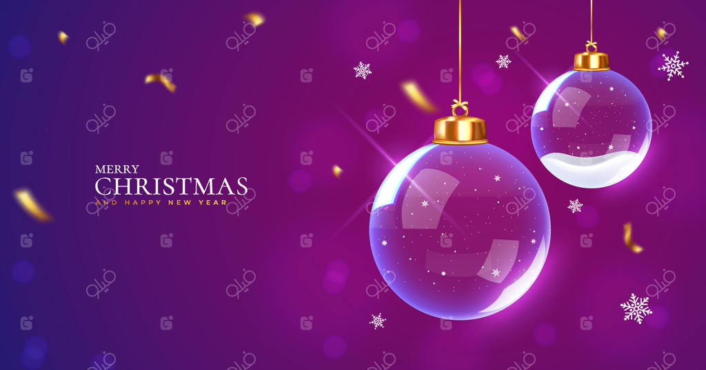 تزئینات کریسمس مبارک و سال نو شادباش