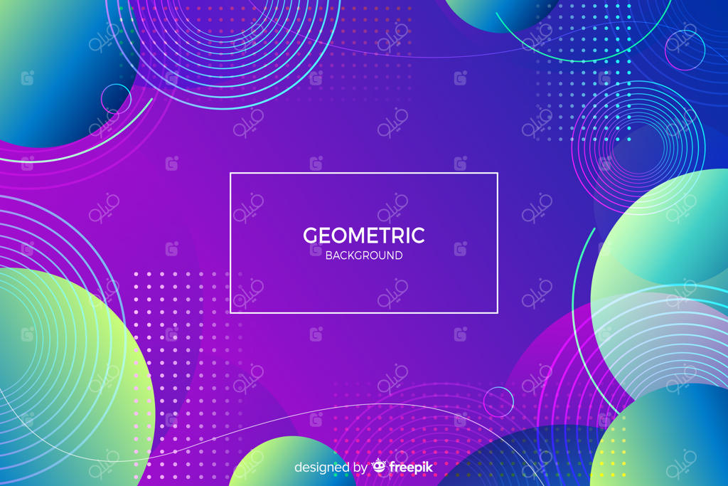 پس‌زمینه سبک ممفیس با اشکال هندسی گرادیانت