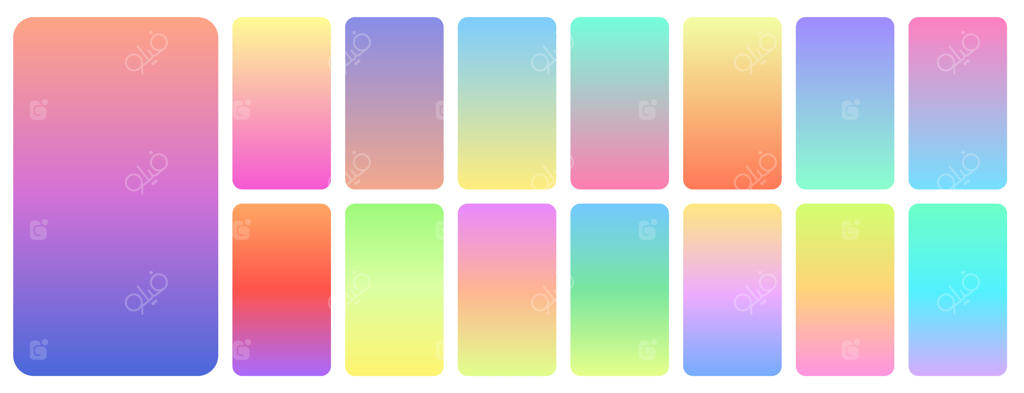 پس‌زمینه گرادینت پاستلی - طراحی مدرن با رنگ‌های آبی و بنفش برای والپیپر و رابط کاربری اپلیکیشن موبایل