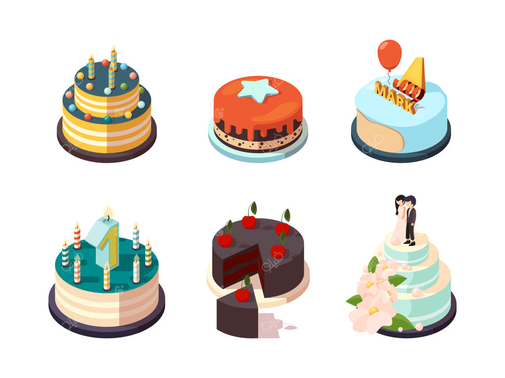 کیک‌ها: شیرینی‌های مهمانی خوشمزه با کیک‌های خامه‌ای و شکلاتی‌آب‌نباتی برای تولد و جشن‌ها