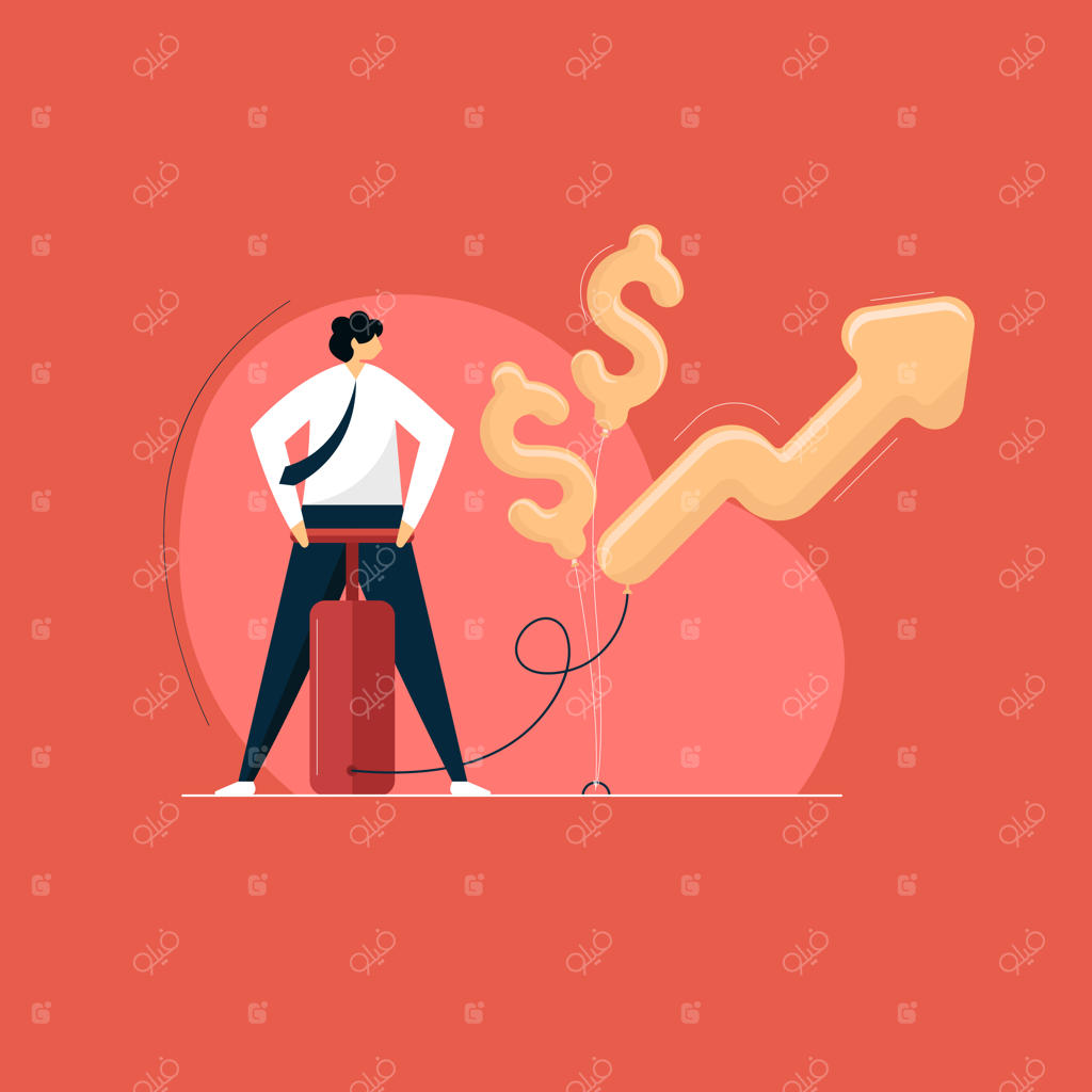 تاجر فلش و دلار را باد می‌کند