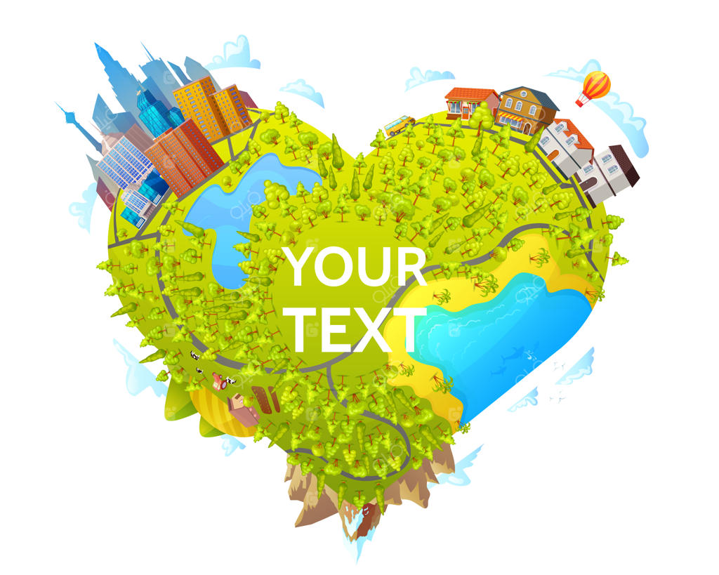 طرح نقشه به شکل قلب