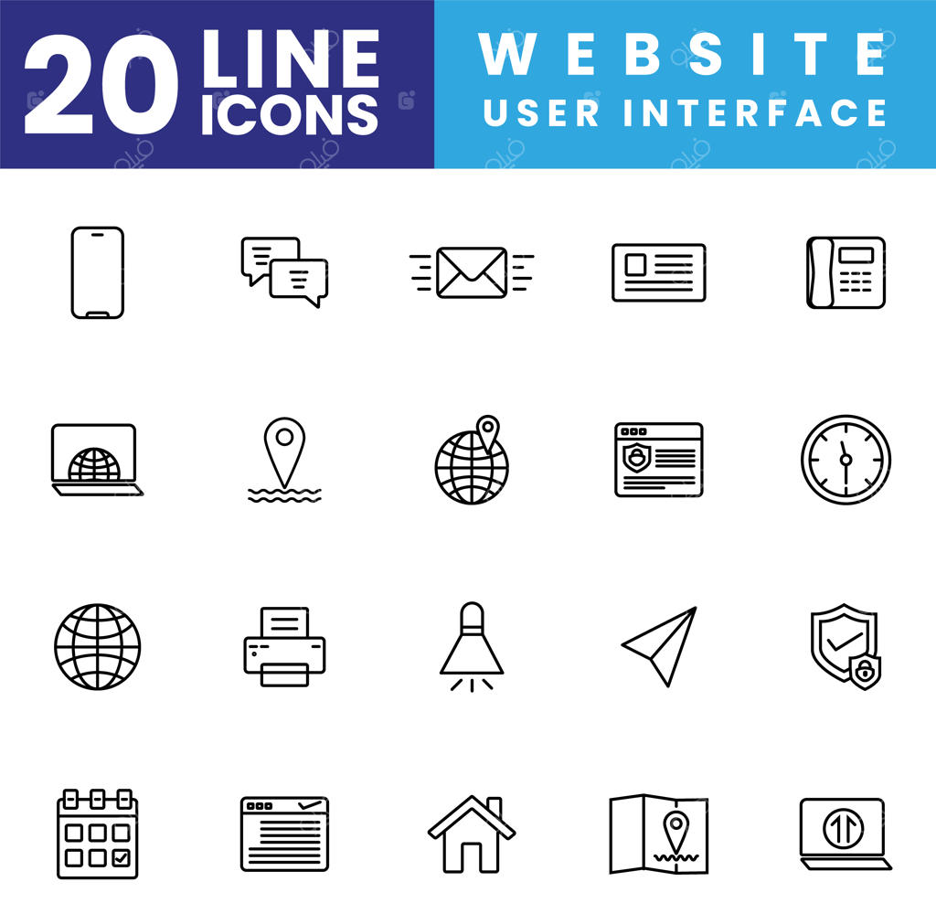 مجموعه آیکون‌های ضروری رابط کاربری وب