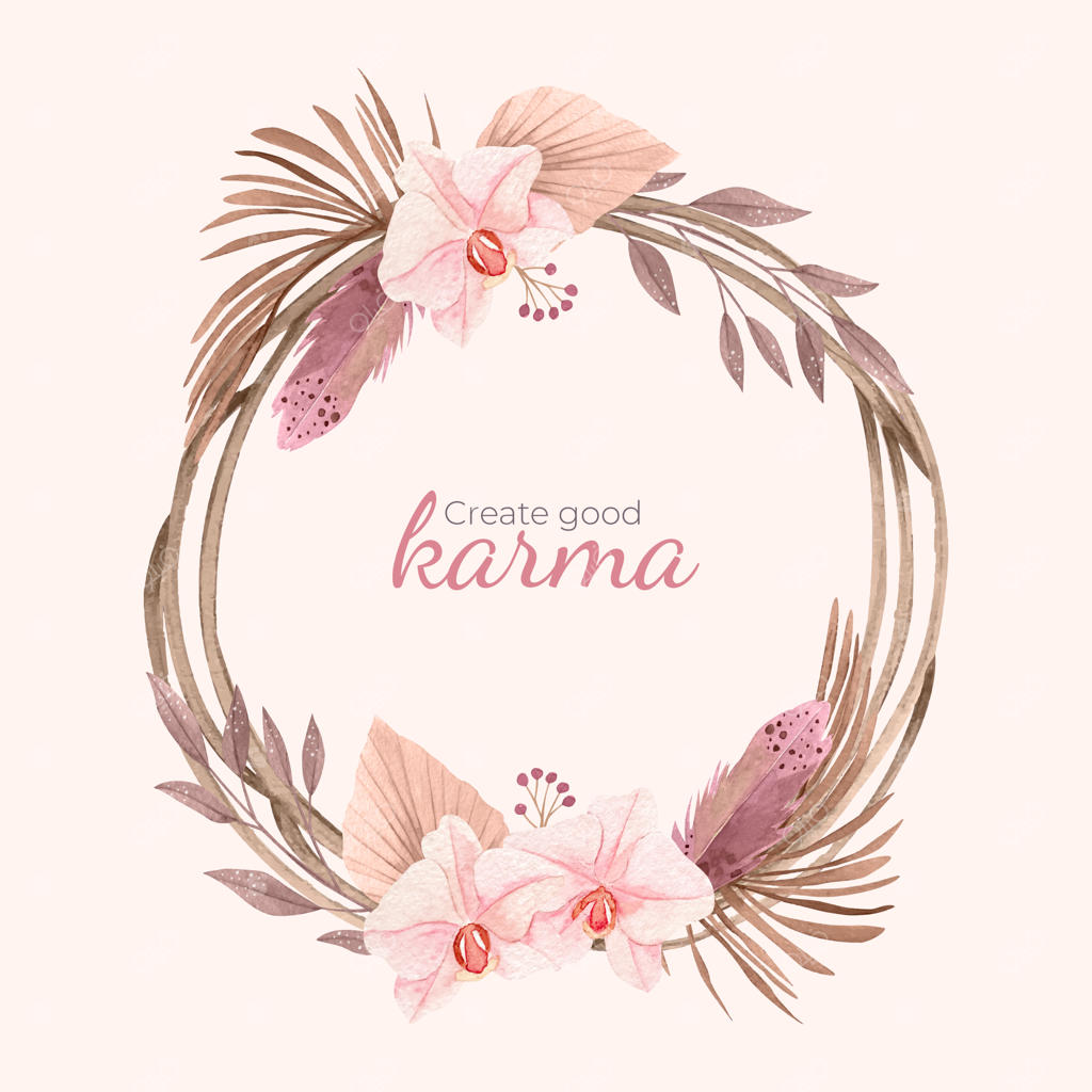 طراحی قاب آبرنگ به سبک بوهو