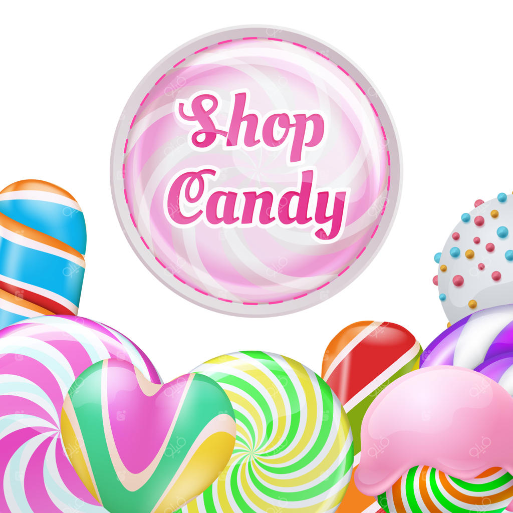 پیش‌زمینه واقعی آب‌نبات چوبی - بنر فروشگاه شیرینیجات