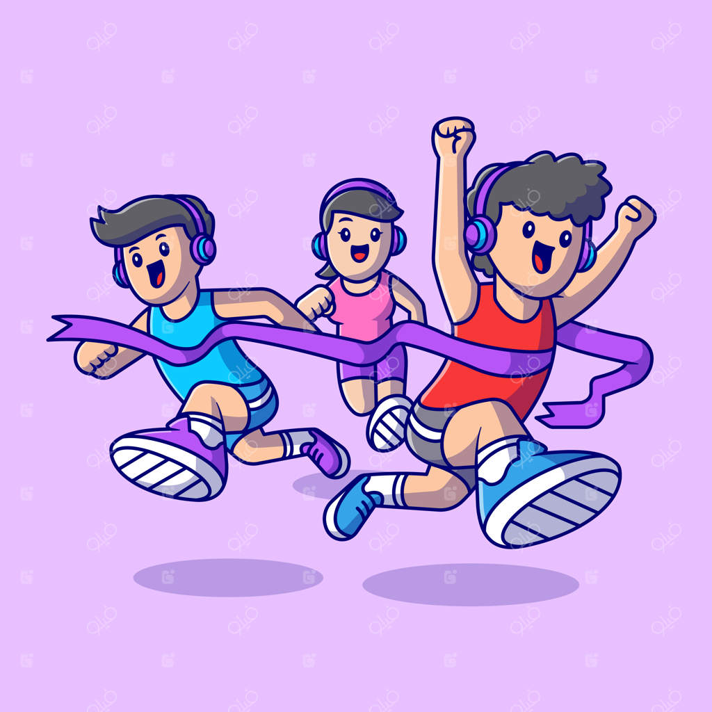 آدم‌های بامزه در حال دویدن