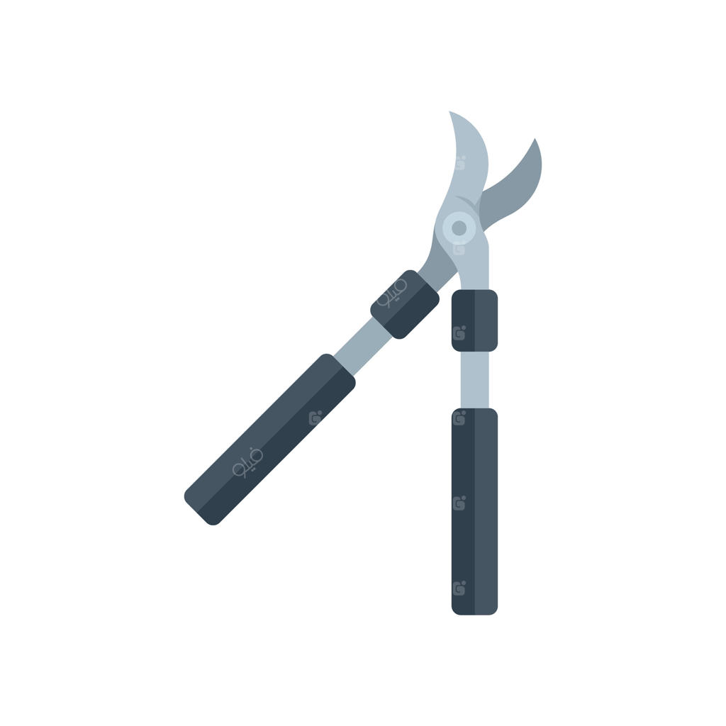 قیچی باغبانی با دسته‌های سیاه برای هرس شاخه‌ها