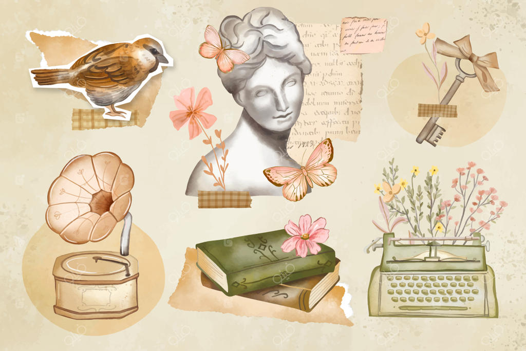 عناصر مجموعه کلاژ قدیمی