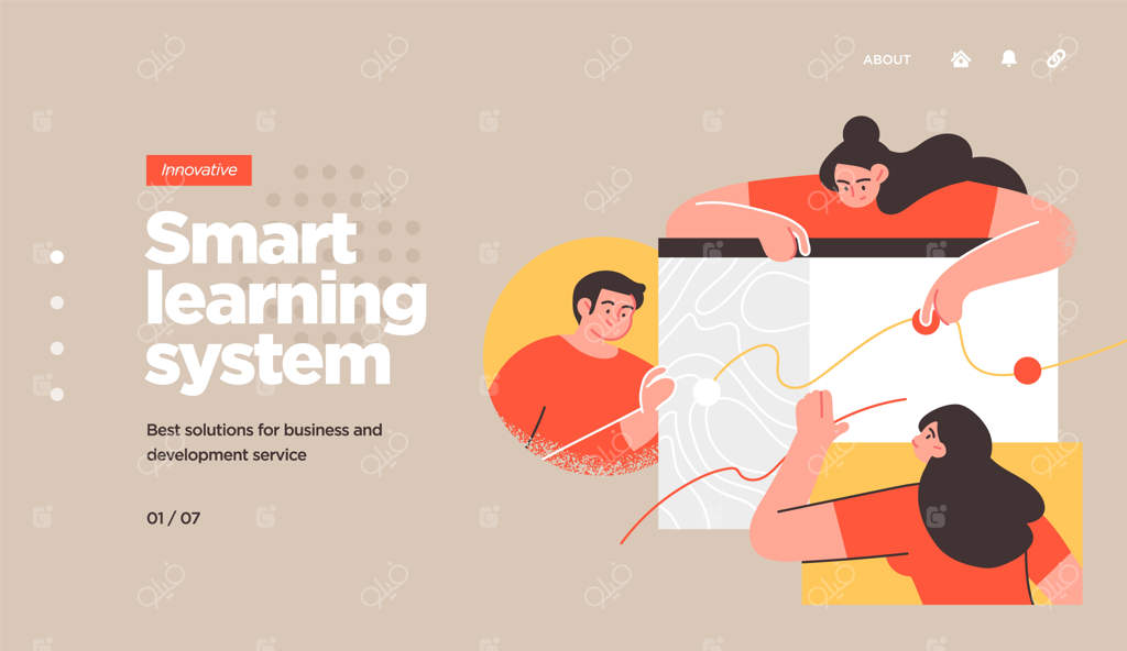 آموزش آنلاین: قالب صفحه فرود با طراحی ایزومتریک و مدرن