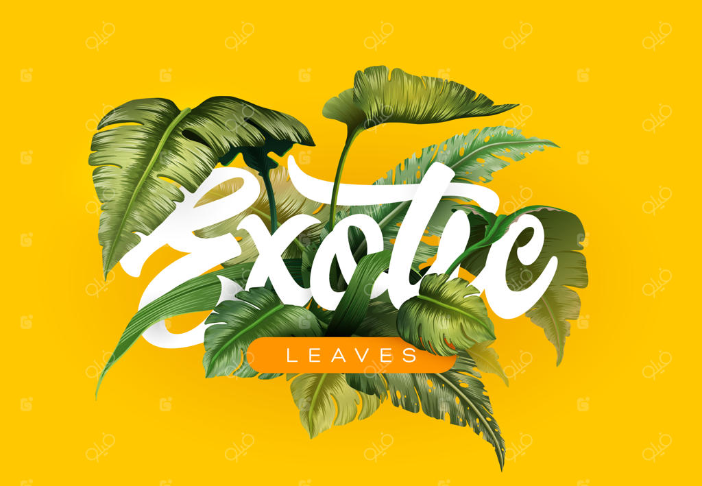 پس‌زمینه‌ای روشن با گیاهان جنگلی، نقاشی دیجیتال.