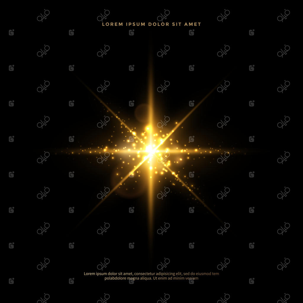 پس‌زمینه انتزاعی با درخشش طلایی