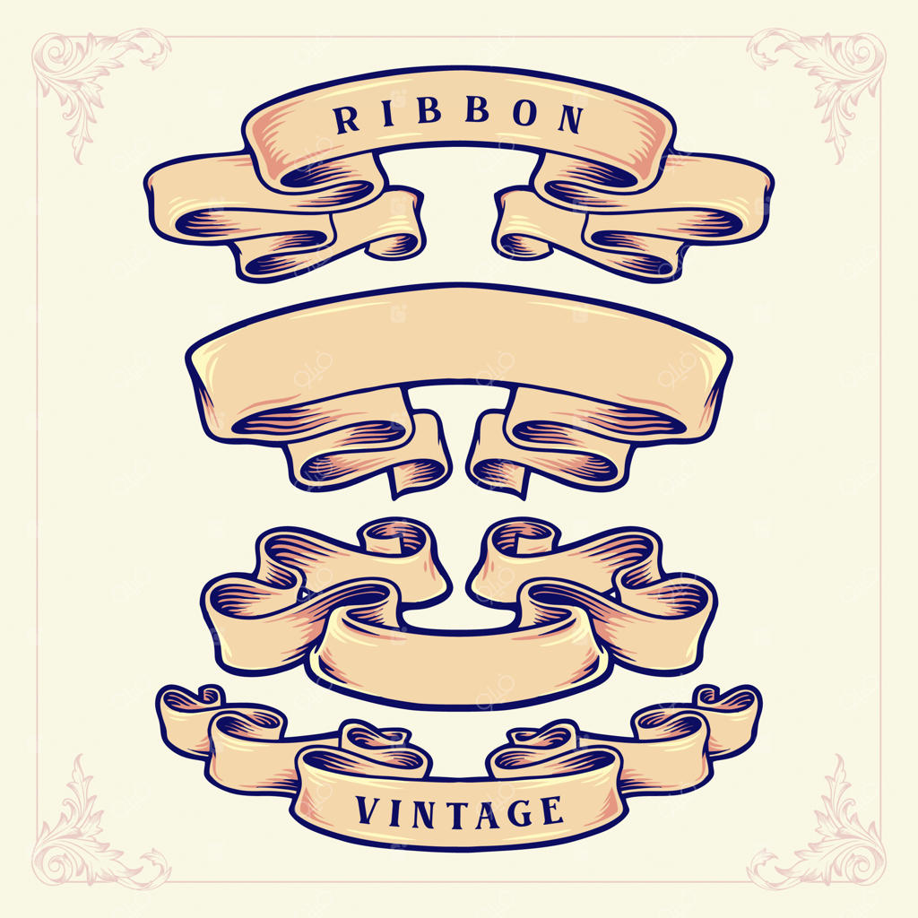 مجموعه روبان‌های سبک رترو و وینتیج