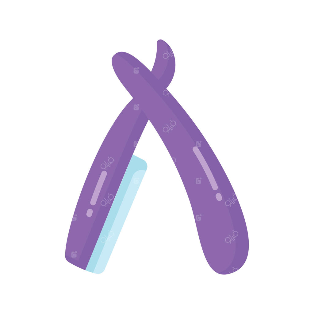 دستتان را به این آیکون با طراحی دقیق: تیغ صاف، تیغ سلمانی، تیغ ایمنی برسانید