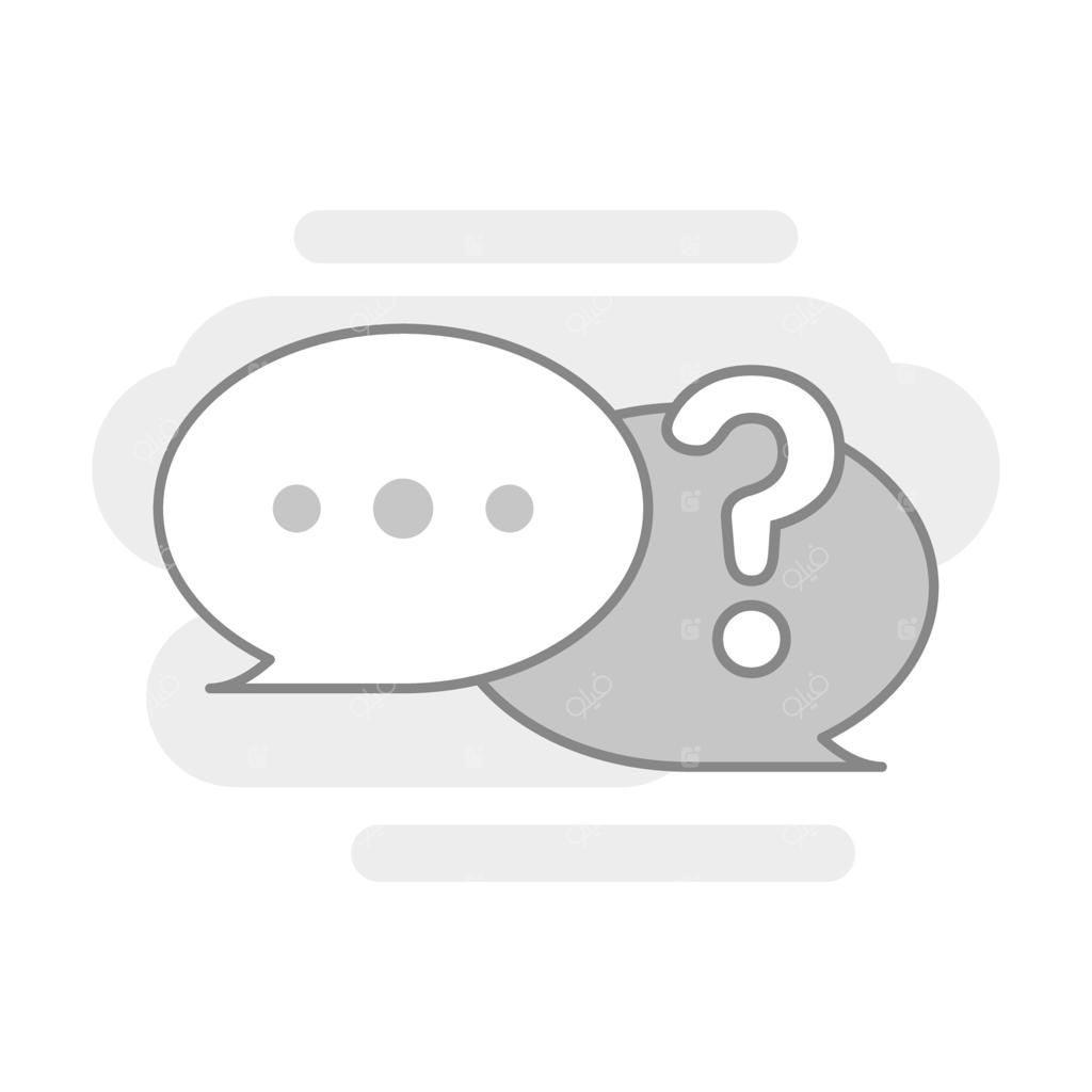 تصویرسازی مفهومی دکمه سوال و سوالات متداول (FAQ) با طراحی تخت و فرمت وکتور EPS10؛ المان گرافیکی مدرن مناسب برای صفحه فرود، رابط کاربری، اینفوگرافیک و آیکون