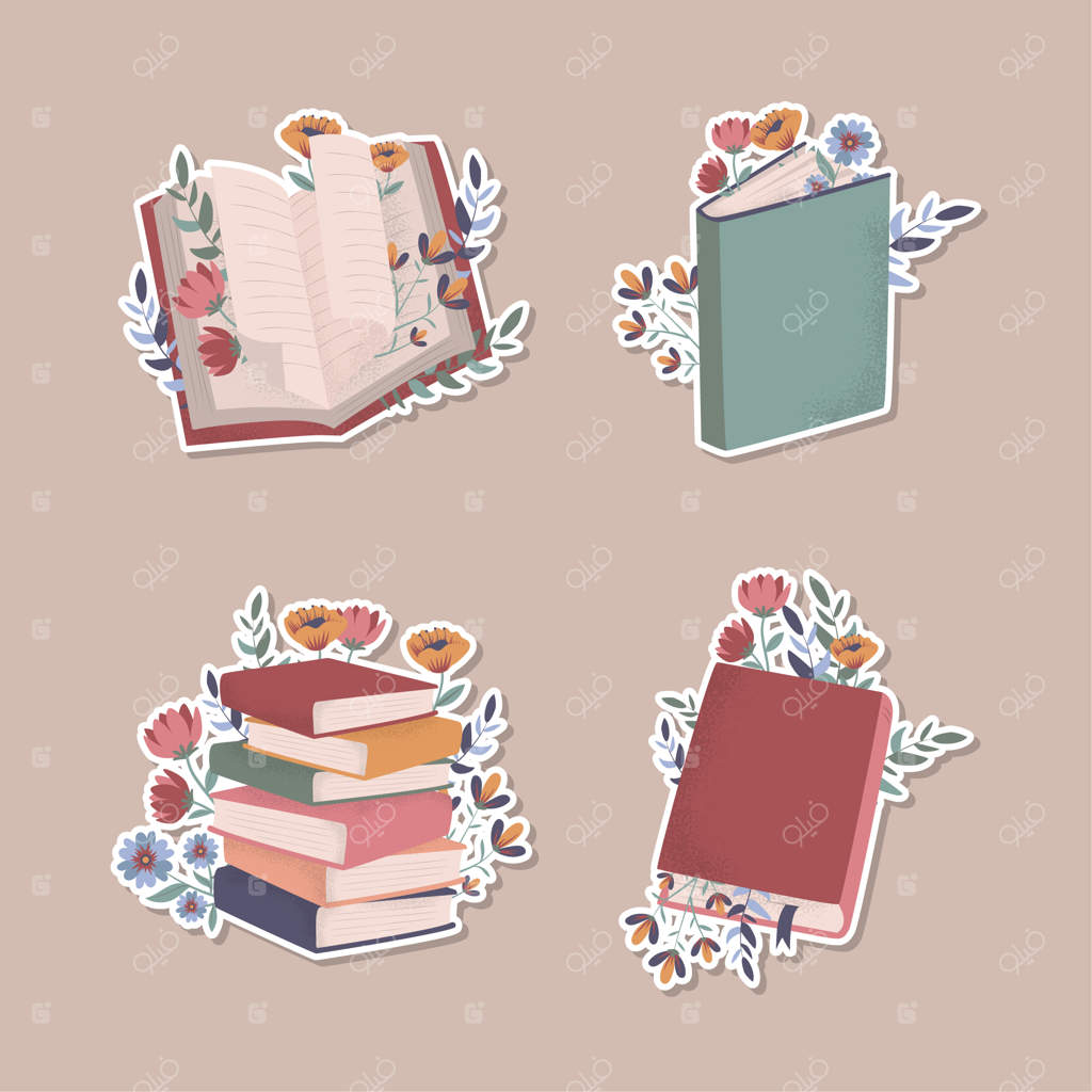 مجموعه برچسب‌های دست‌ساز برای جشن روز جهانی کتاب