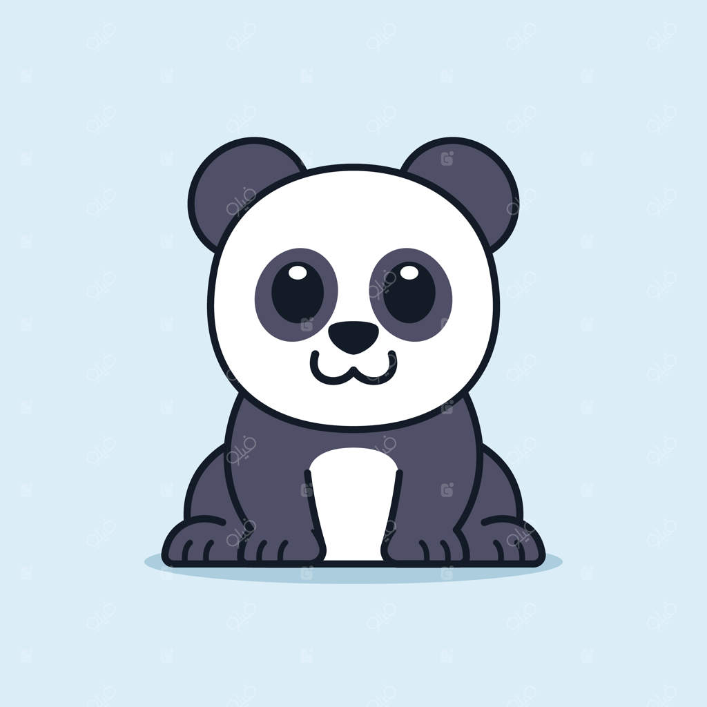 تصویر یک پاندا بانمک نشسته