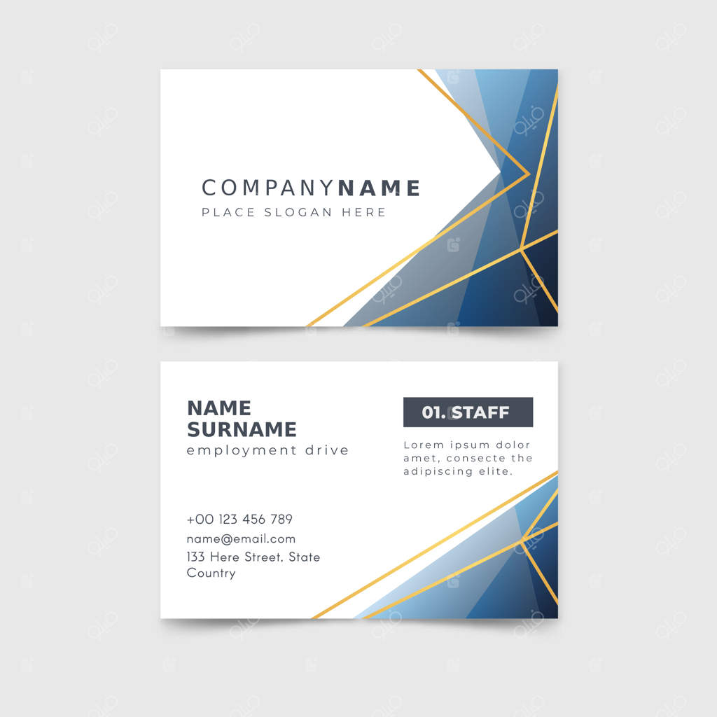 پترن مجموعه کارت ویزیت انتزاعی