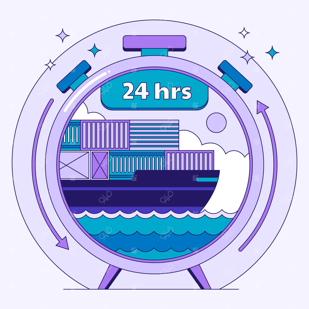 تصویرسازی نقاشی دستی حمل و نقل و لجستیک