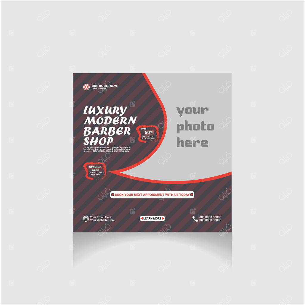 پترن پست شبکه‌های اجتماعی برای آرایشگاه