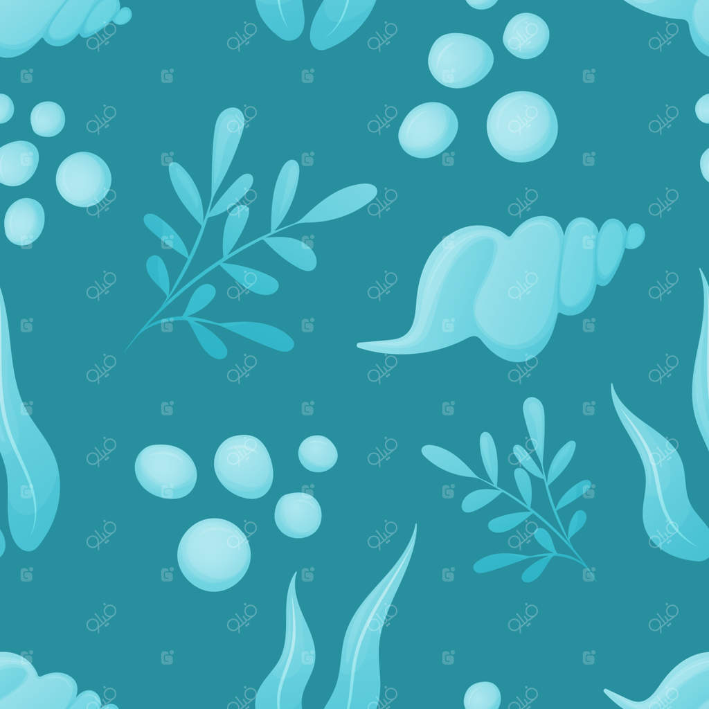 پترن یکپارچه حیات دریا: صدف‌ها و جلبک‌های دریایی