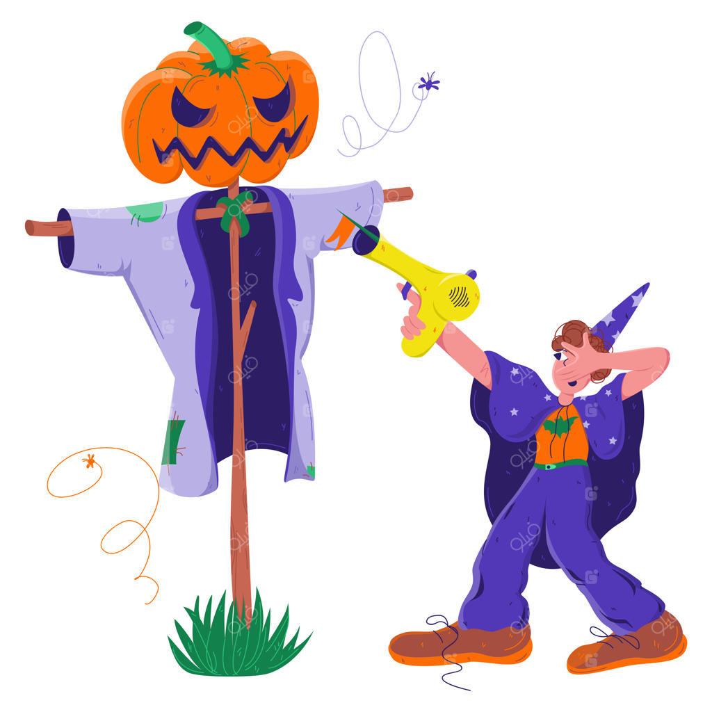 مرد کدو هالووین خطرناک