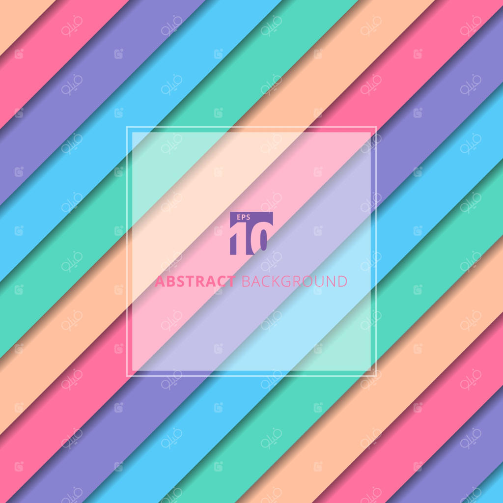 الگوی هندسی راه راه به رنگ‌های پاستلی با سایه و بافت پس‌زمینه.