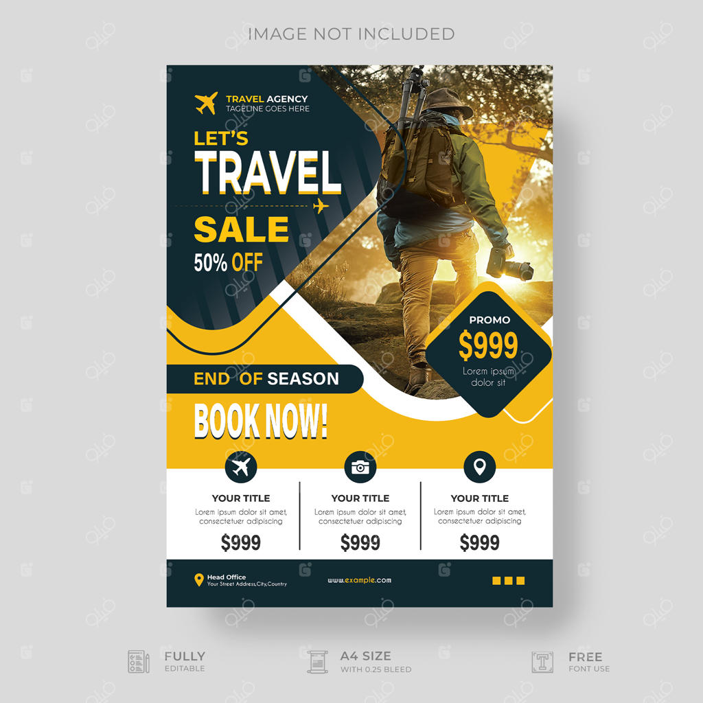 قالب حرفه‌ای تراکت شرکتی و تجاری