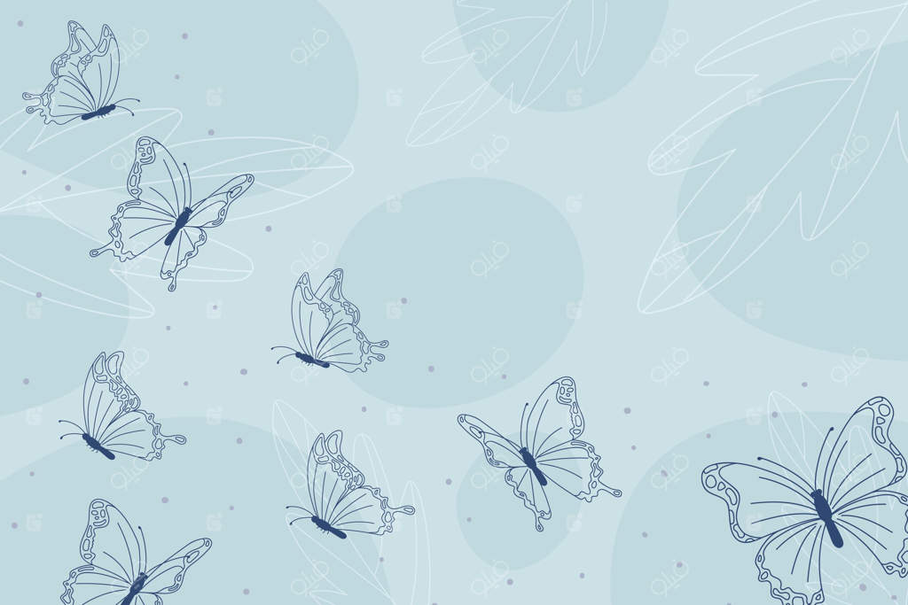 زمینه با طرح پروانه‌ای خطی و ساده