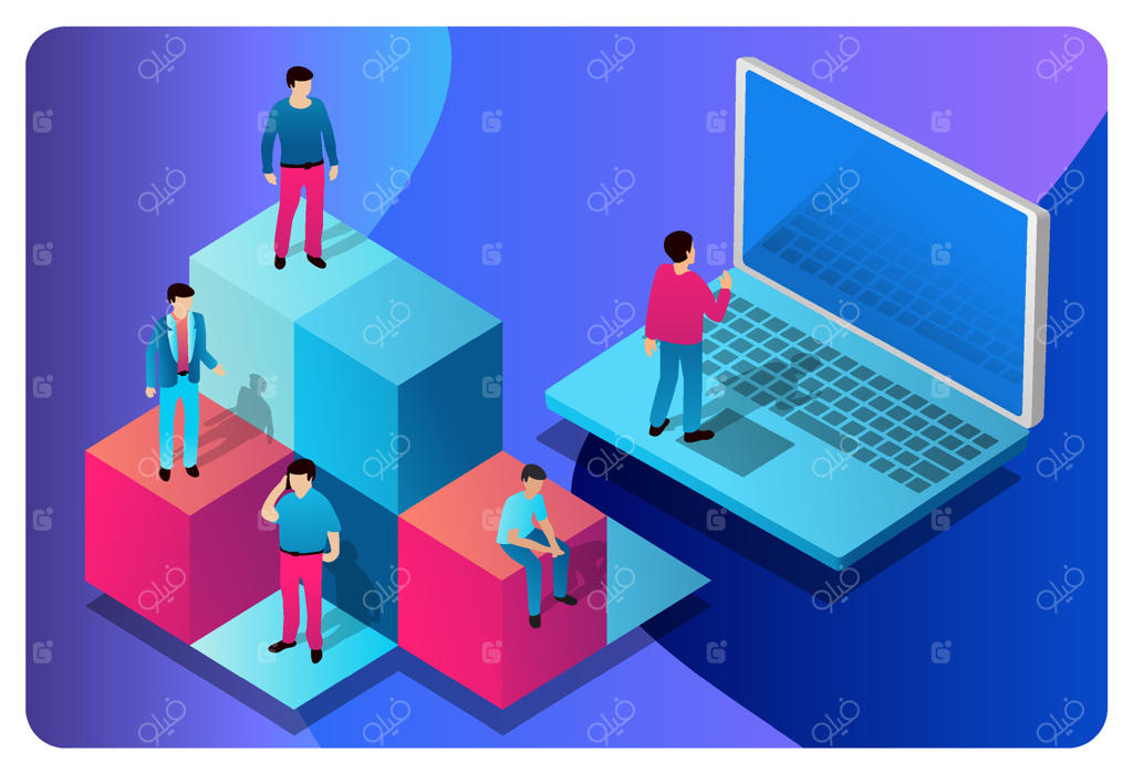 تعامل با فناوری: یک حرفه‌ای در تصویرسازی دیجیتال وکتور