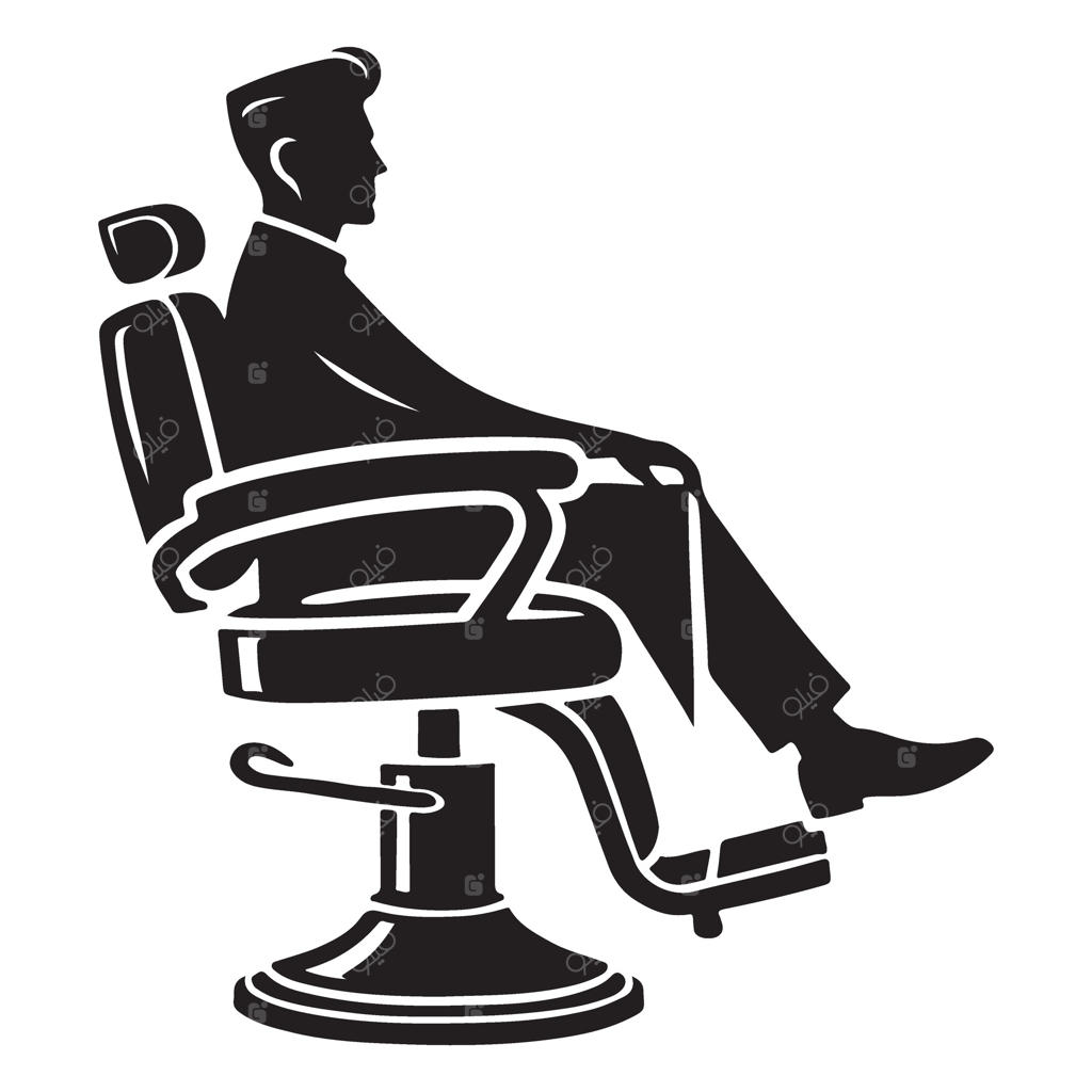 طراحی سایه‌روشن صندلی آرایشگاه برای برندینگ سالن زیبایی