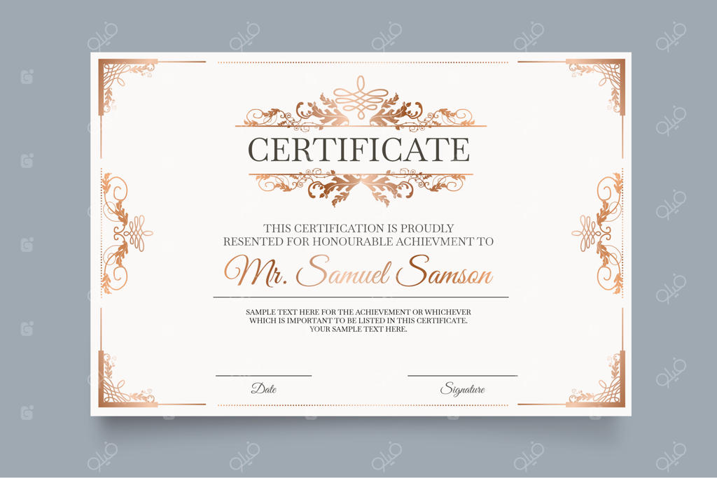 طراحی الگوی شیک گواهینامه