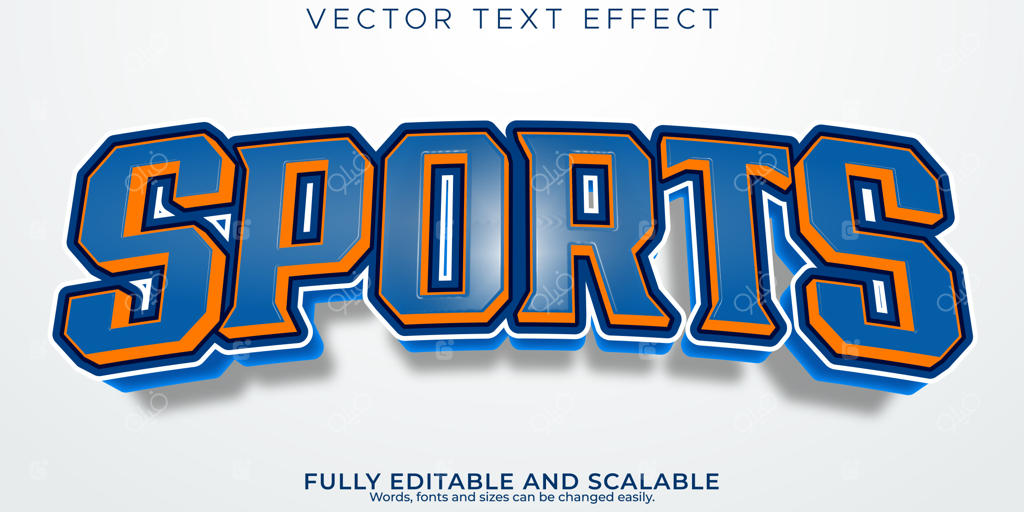 افکت متنی ورزشی قابل ویرایش: سبک متن بسکتبال و فوتبال